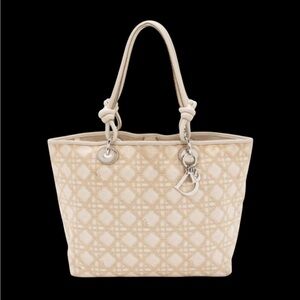 Dior Beige Patterned Tote Bag